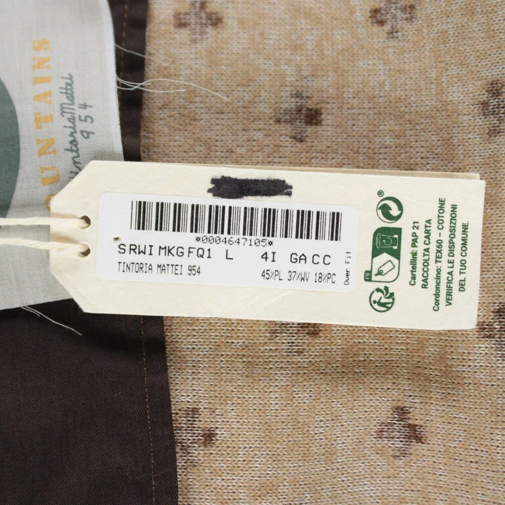 Tintoria Mattei NWT Polyester Blend Sweater / Jacket Size Large In Browns - Picture 12 of 13
